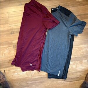 Bundle of 2 RBX Active Gray and Red Men's Workout Shirts Medium